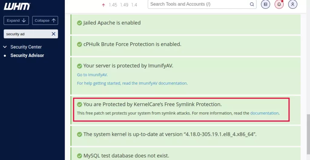 kernelcare free symlink protection