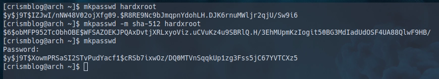 password hash generation with salt method